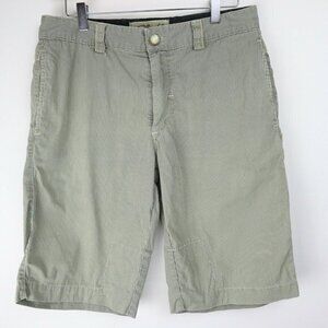 Mens Siberian Shorts Size 40 Brazil Khaki Tan Stripe Chino Flat Front 32" Waist